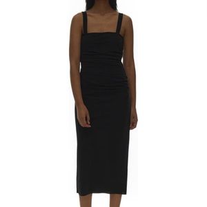 Helmut lang RUCHED CREPE DRESS COLOR BLACK SIZE XL BRAND NEW WITH TAGS